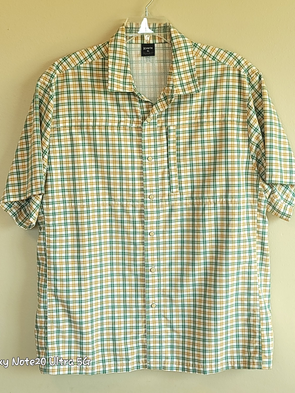 Vertx Speed Concealed Carry Plaid Short Sleeve Shirt Men's XL EUC